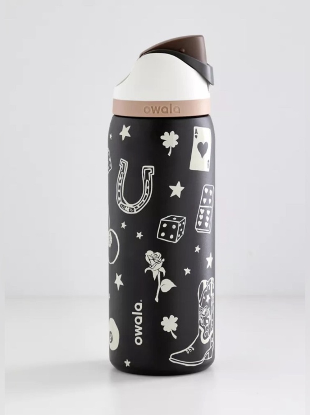 NWT Owala Exclusive Good Luck Black Tan Cowgirl Rodeo 32 oz Tumbler